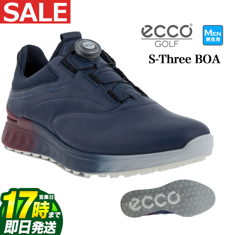 【FG】【セールSALE】日本正規品ECCO エコー ゴルフシューズ EG102954 60617 ECCO GOLF S-Three BOA Marine Morillo エス スリー マリン [スパイクレス] (メンズ)