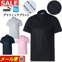 プーマ 【FG】【50％OFF・半額以下・SALE・セール】【日本正規品】春 夏 PUMA プーマ ゴルフウェア 622406 グラフィック ストライプ SS モックネック シャツ （メンズ）