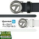 【FG】2025年 モデル TaylorMade テーラーメイド ゴルフ UN566 M サークル T-バックル ベルト (メンズ)