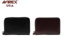 ラッピング無料 正規品 メンズ レディース 母の日 父の日 ギフト アヴィレックス AVIREX イタリアンレザー ラウンド ミニ 財布 AX9104 rowa12