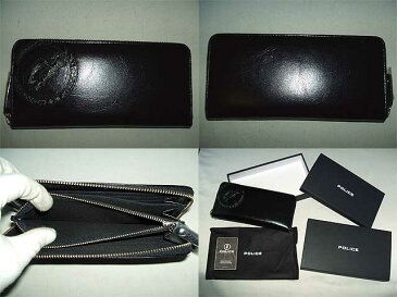 正規品 メンズ レディース あす楽 ポイント10倍 通勤 通学 記念日 冠婚葬祭 POLICE ポリス サングラス愛用 ブランドスムース牛革&パイソン型押し ラウンドファスナー式長財布 サイフ プレゼント 0514 PA-5508 potj47