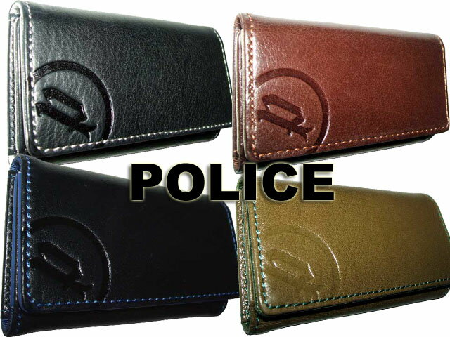 正規品 メンズ レディース あす楽 ポイント10倍 通勤 通学 記念日 冠婚葬祭 バレンタイン POLICE ポリス サングラス愛用 ブランドバッファローシリーズ キーケース ブラック ブラウン ネイビーカーキ 0521 potj47