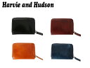 お得クーポン有り ラッピング無料 正規品 メンズ レディース ポイント10倍 母の日 ノベルティ付 Harvie＆Hudson ハービー＆ハドソン Harvie＆Hudson ハービーハドソン イタリアキャピタルレザー ラウンド小銭入れ＆カードケース ha-5006 5061796 pre32