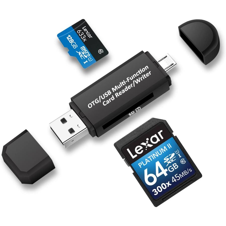 Philonext Micro USB/USB接続 PC/Androidスマートフォン・タブレット用カードリーダー(Micro SD/SD両対応)