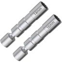 スパークプラグレンチ専用ソケット プラグソケット2本セット 14mm & 16mm 360度 差込角(3/8