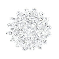 ブローチ ラインストーン 大きめ 雪の花 キラキラ クリスマス ブローチ アクセサリー ピン止め 結婚式 パーティー 宴会 シルバー コサージュ 入学式 入園式 卒園式 卒業式 ウェディング おしゃれ 母の日 セレモニー 普段使い
