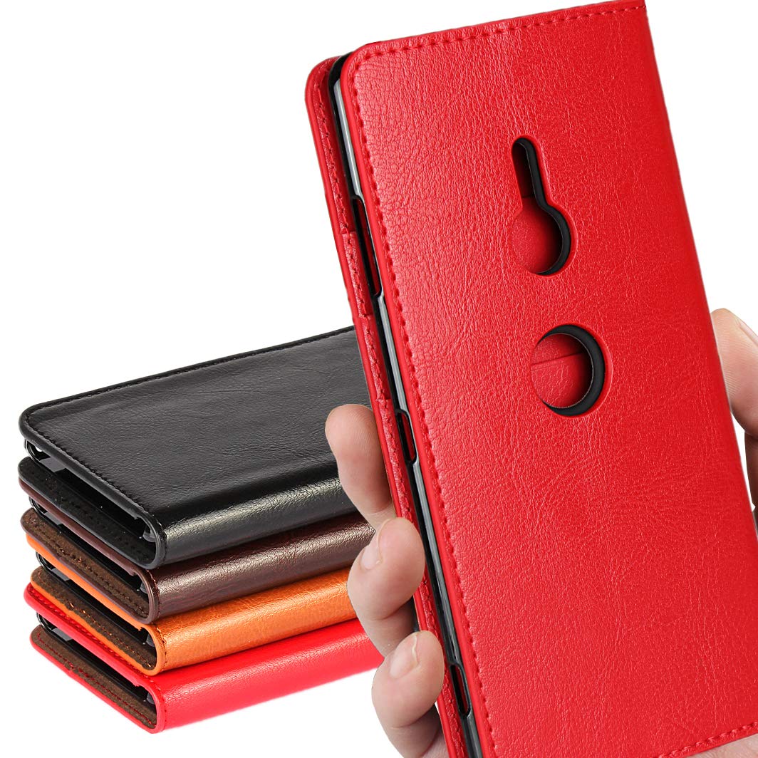 ソニー Xperia XZ3 スマホ ケース SOV39 801SO SO-01L 対応 ソニーXZ3 手帳型 ソニー エクスぺリア XZ3 カバーケース 手帳 ソニー エクスぺリアXZ3 ケース 手帳型 iCoverCase 二重加工牛革 丈夫 防水 摩擦耐性 シンプル レトロ 携帯 カバー カードポケット スタンド機能 財布