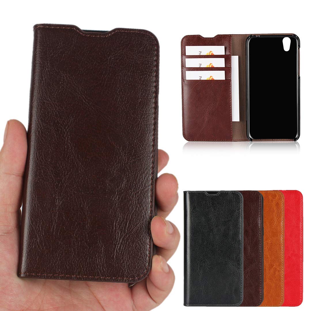 AQUOS sense SH-01K ケース 手帳型 AQUOS sense SHV40 ケース SH-01K SHV40ケース iCoverCase 光沢加工 牛革 シンプル レトロ 携帯 カバー カードポケット スタンド機能 財布型 カバー選べる4色ダークブラウン