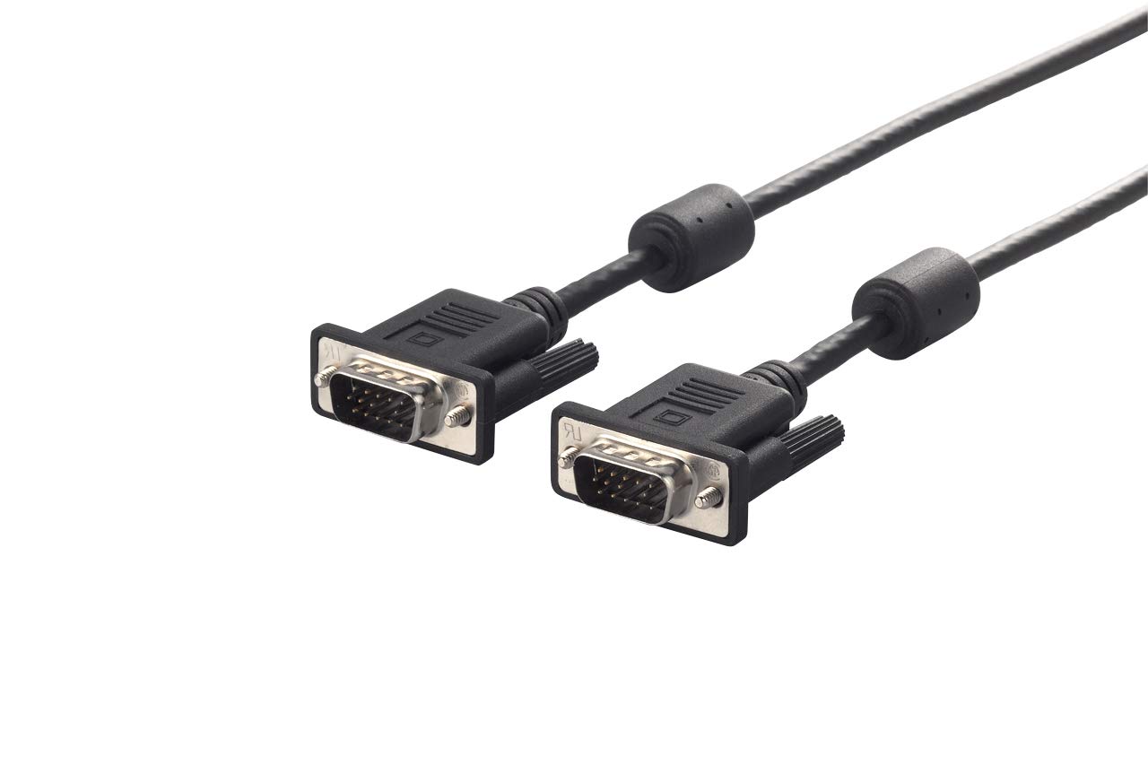 バッファロー BUFFALO ディスプレイケーブル 極細 D-Sub15:D-Sub15 コア付 黒 2.0m BSDCV20BK