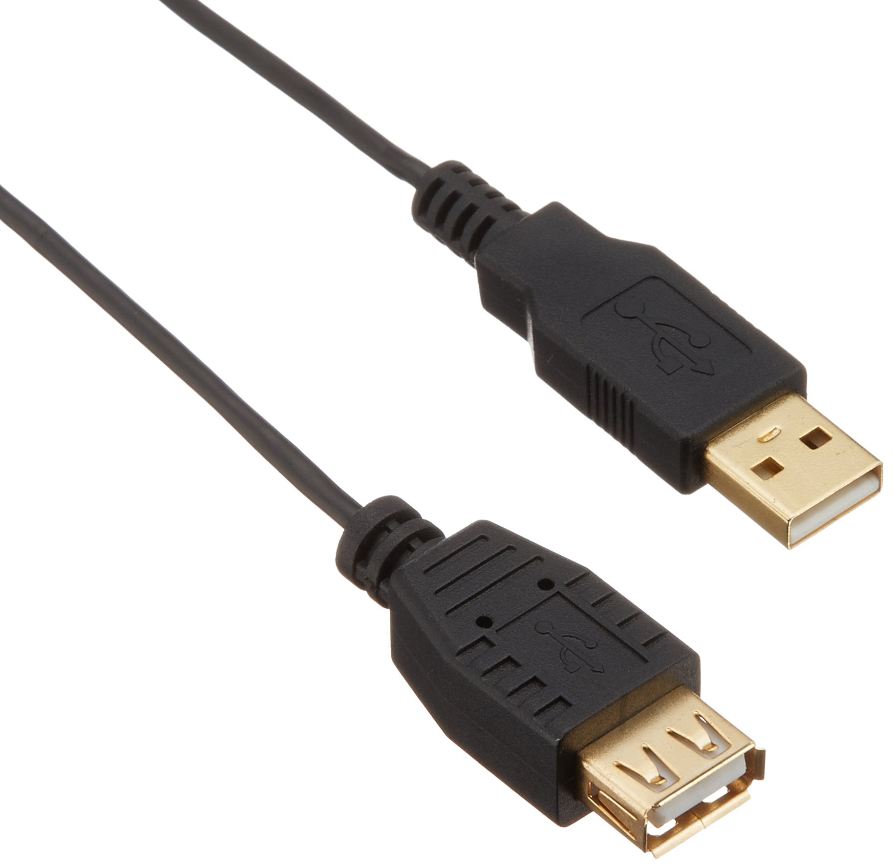 バッファロー BUFFALO USB2.0延長ケーブル (A to A) スリムタイプ ブラック 1.5m BSUAASM215BK