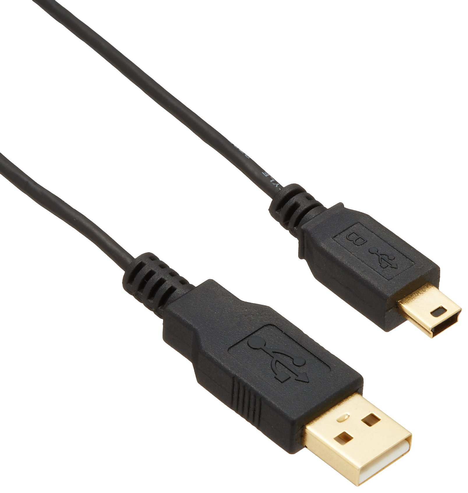 バッファロー BUFFALO USB2.0ケーブル (A to miniB) カメラ用 スリムタイプ ブラック 1m BSUAMNSM210BK