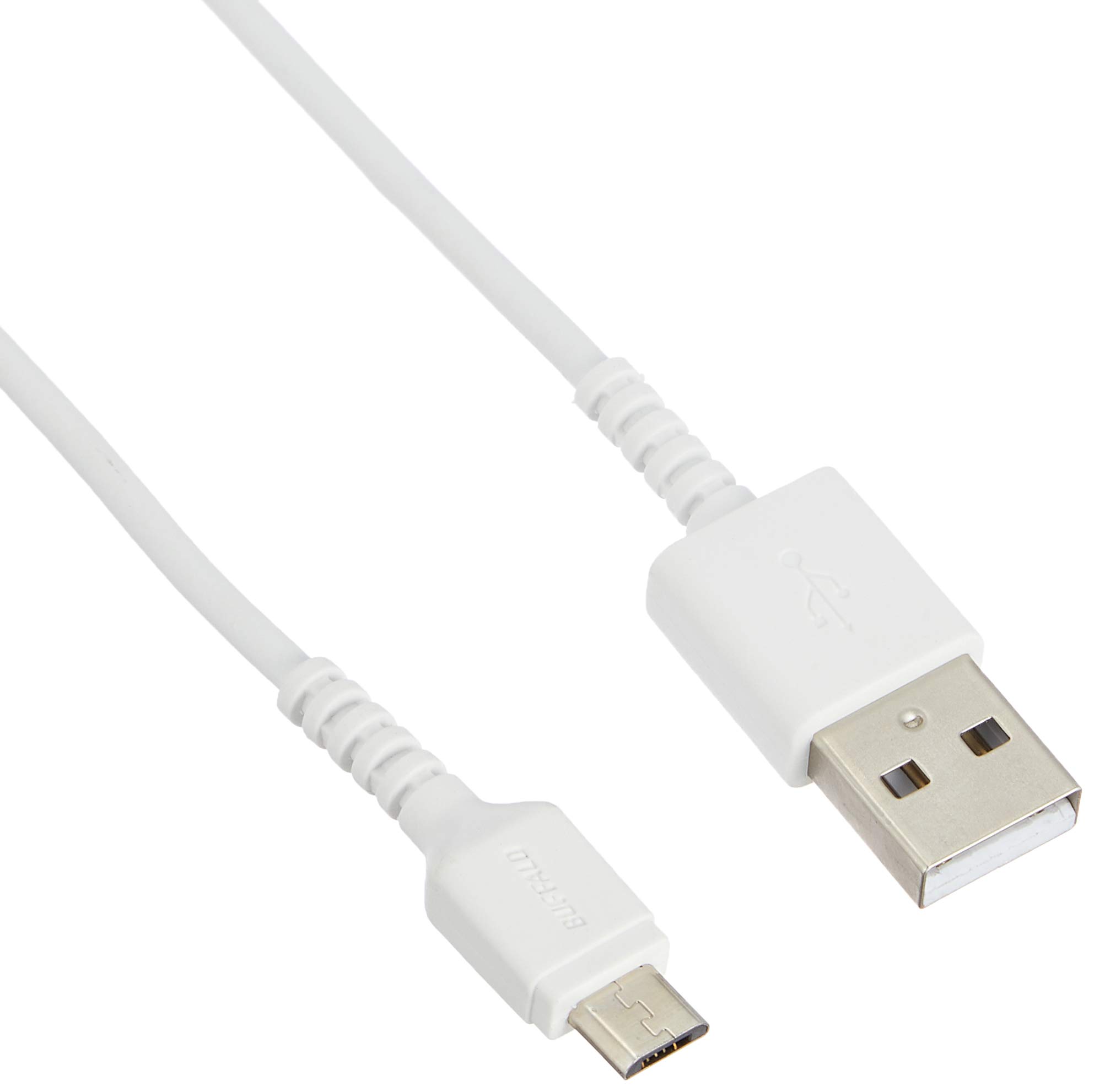 バッファロー BUFFALO USBmicroBケーブル スリム 2.0m ホワイト BSMPCMB120WH