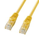 サンワサプライ CAT6LANケーブル (15m) UTP 1Gbps/250MHz RJ45 ツメ折れ防止 イエロー LA-Y6-15Y