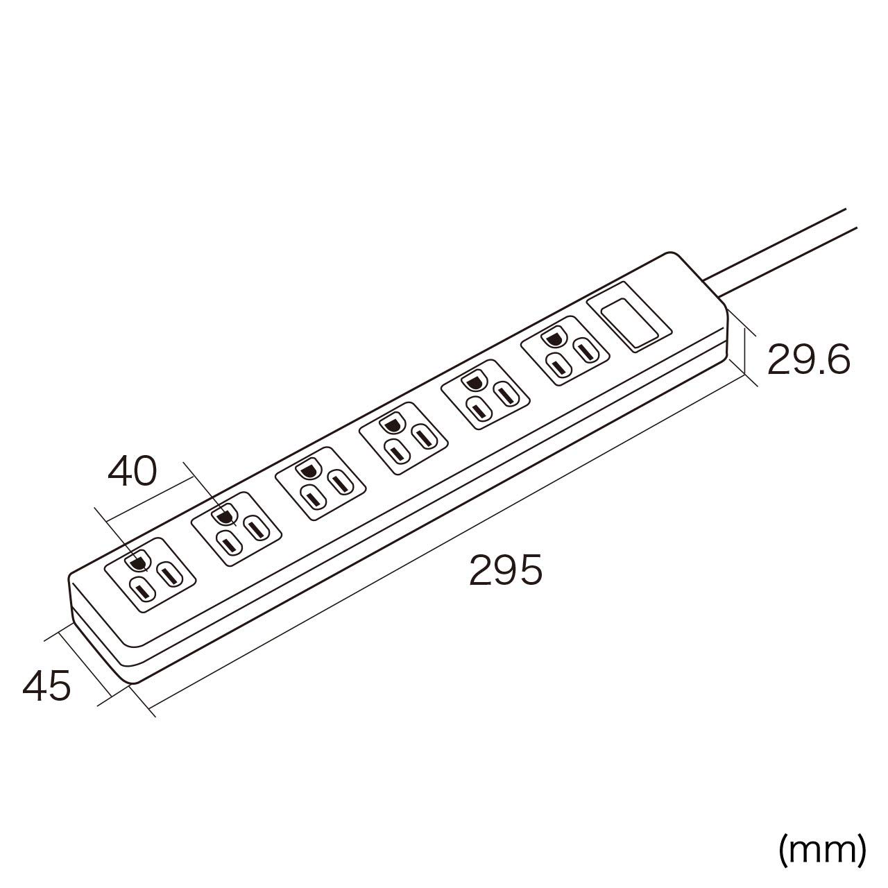 サンワサプライ 電源タップ マグネット付き 3P・6個口 5m TAP-N3650MGN