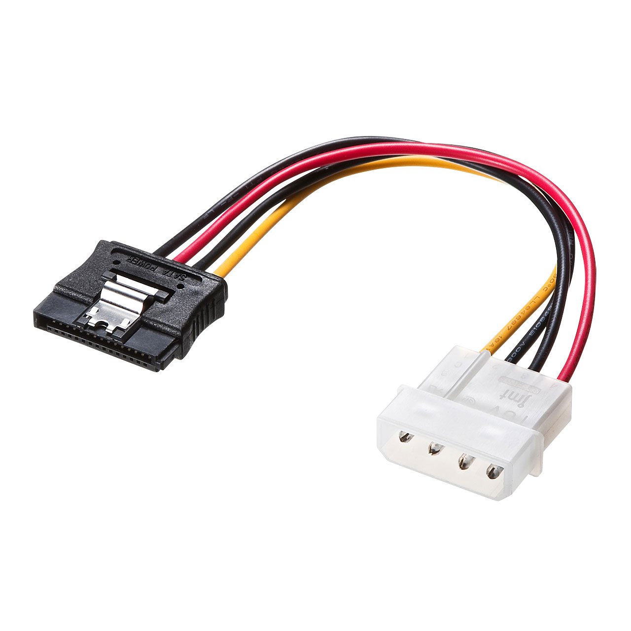 サンワサプライ シリアルATA電源ケーブルラッチ付き(大4pin オス-SATA15pinメス) TK-PWSATALAN