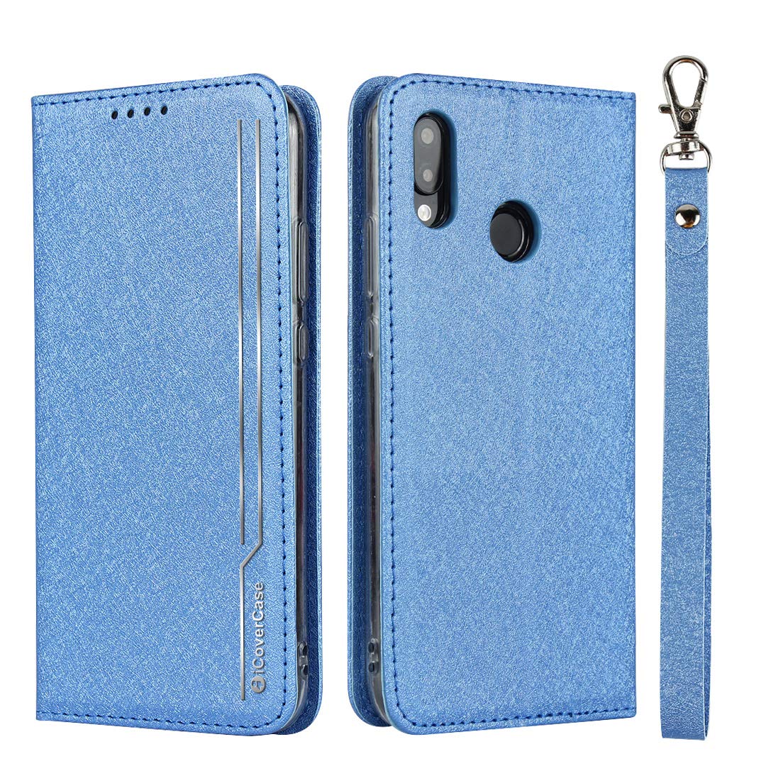 HUAWEI P20 lite/au Huawei P20 lite HWV32 ケース 手帳型 P20 lite ケース ファーウェイ P20lite 手帳型 カバー P20ライト ケース iCoverCase 内蔵マグネット ベルトなし スマホケース スタンド機能 スプラットホール付き スプラット同梱 表面研磨 スクラブ処理 砂地の質感