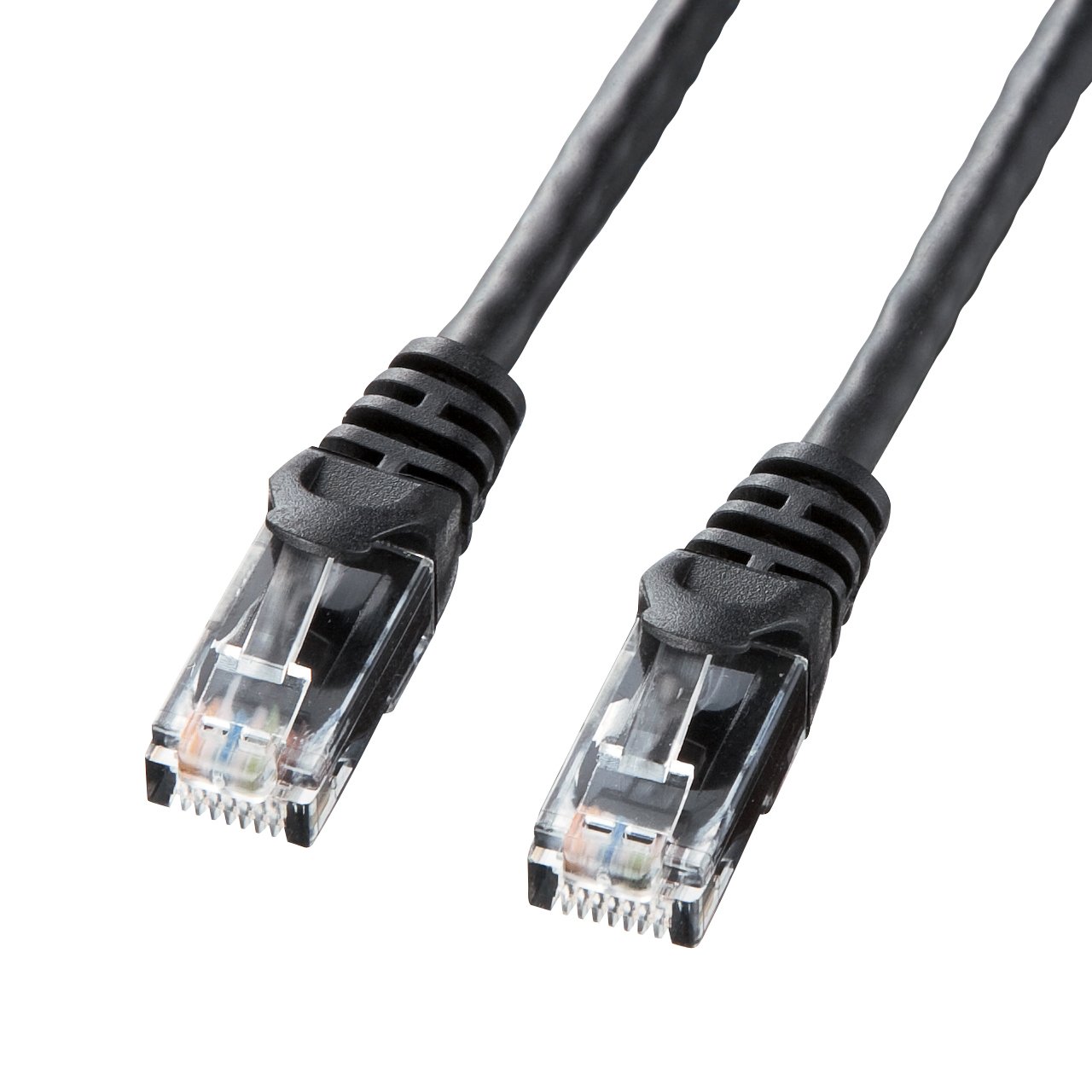 Lan （~5 m） - サンワサプライ CAT6LANケーブル (5m) UTP 1Gbps/250MHz RJ45 ツメ折れ防止 ブラック LA-Y6-05BK
