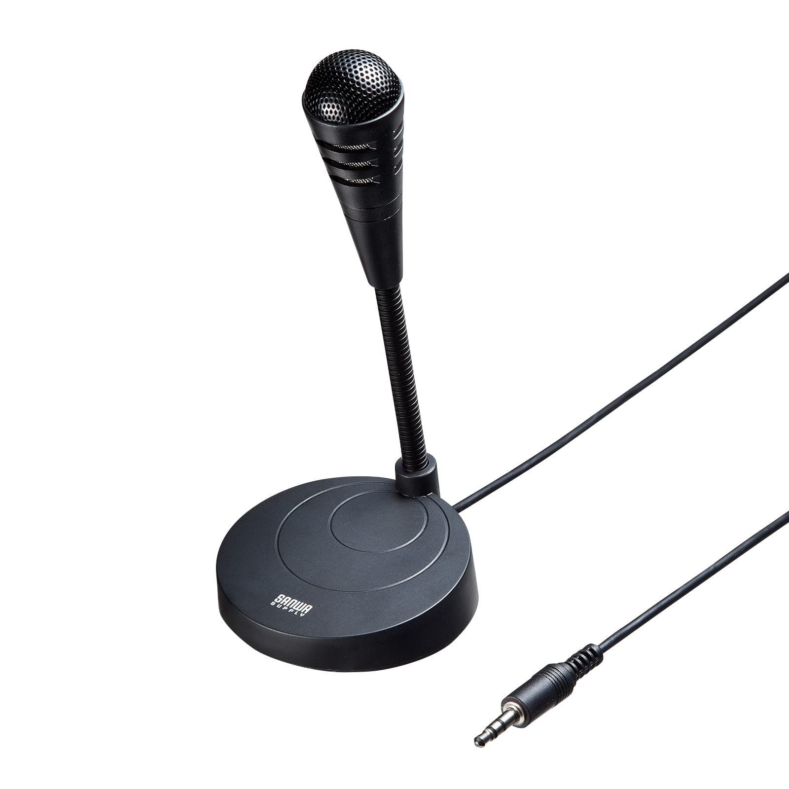 サンワサプライ USBマイク スタンド型 3極仕様 単一指向性 MM-MC32N