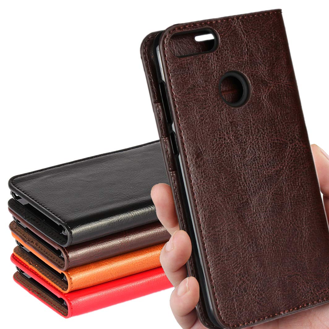 ファーウェイ Huawei P20 lite ケース 手帳型 Huawei Nova 3e 手帳 Huawei P20 lite カバー ファーウェイ P20 ライト/ノヴァ 3e スマホケース iCoverCase光沢加工 牛革 シンプル レトロ 携帯 カバー カードポケット スタンド機能 財布型 カバー選べる4色ダークブラウン