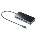 サンワサプライ ドッキングステーション/ハブ USB Type-C接続(VGA/HDMI/DisplayPort/LANポート搭載) USB-DKM2BK