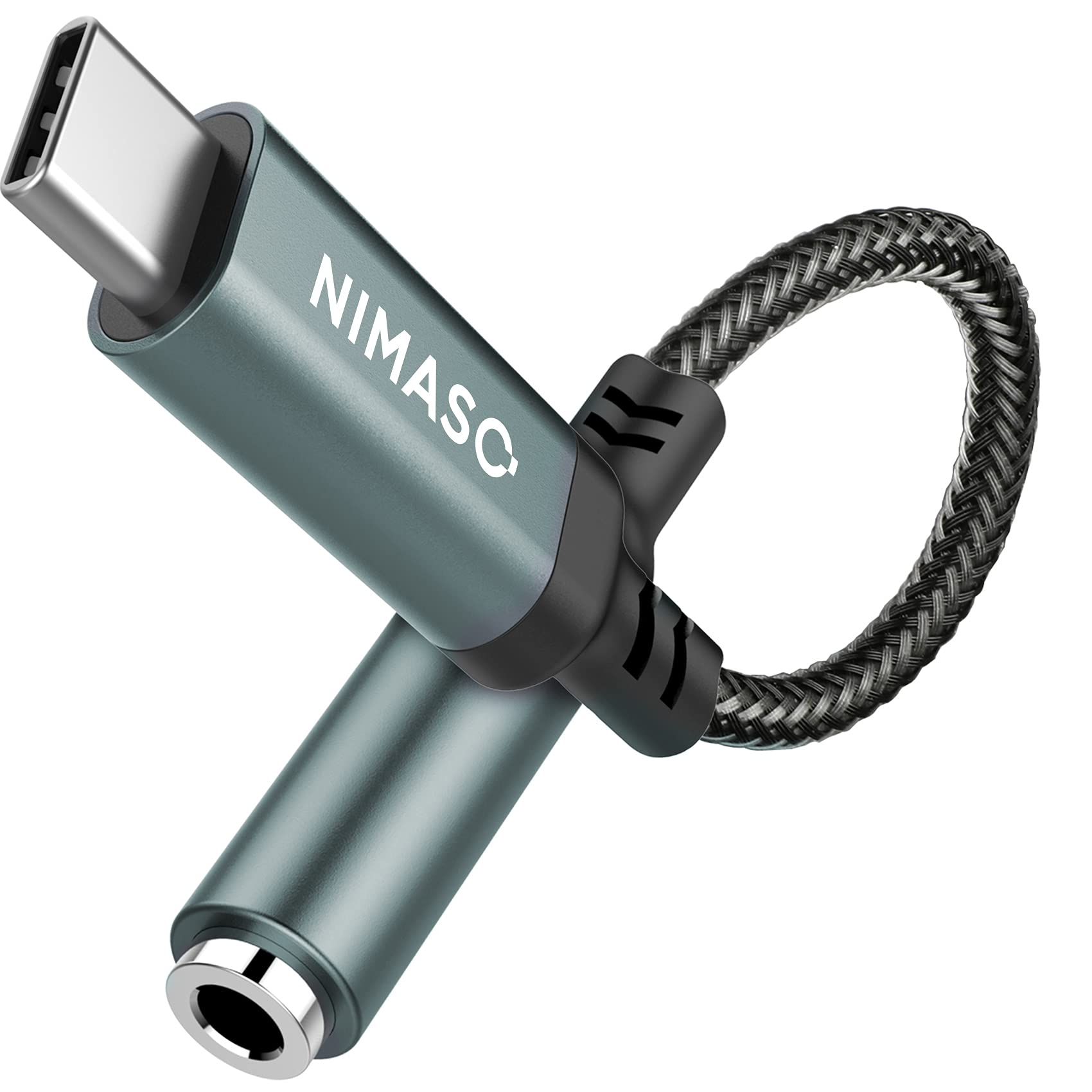 NIMASO type-c イヤホン 変換 タイプc イヤホンアダプタ 3.5mm Aux usb-cオーディジャック 電話/音量調..