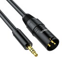 3.5mm to xlr NIMASO 3.5mm (オス) to XLR (オス) 変換ケーブル アンバランス接続 マイクケーブル xlr 3.5mm 変換 ケーブル (1m) オス-オス NCA22L632