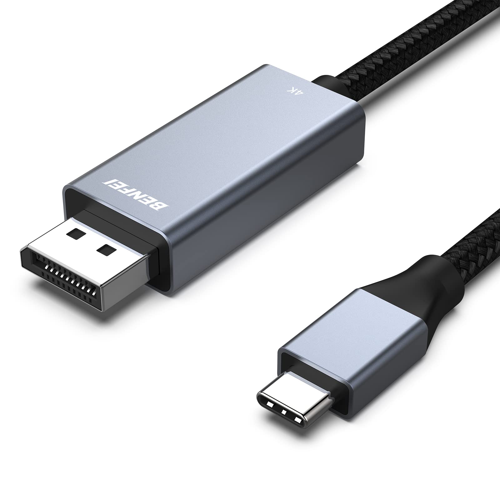 BENFEI 0.9m USB Type C - DisplayPort ケーブル4K@60Hz 2K@144Hz UHD映像出力タイプC to DisplayPort 変換アダプタ Thunderbolt 3/4 互換 iPhone 15 Pro/Max, MacBook Pro/Air 2023, iPad Pro, iMac, S23, XPS 17 などに対応...グレー