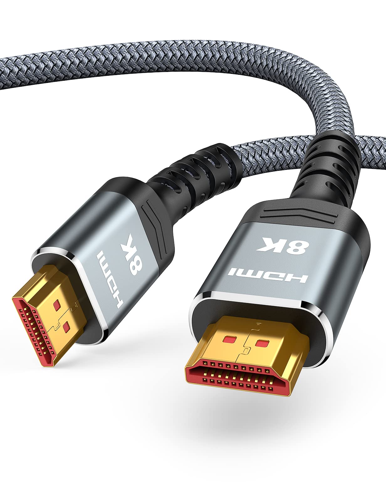 Snowkids 8K HDMI ケーブル 1M  HDMI 2.1 規格 8K@60Hz 4K@120Hz/144Hz HDMI ケーブル2.1 超高速 UHD 48Gbps eARC DynamicHDR 3Dイーサネット hdmi2.1以下と互換性あり