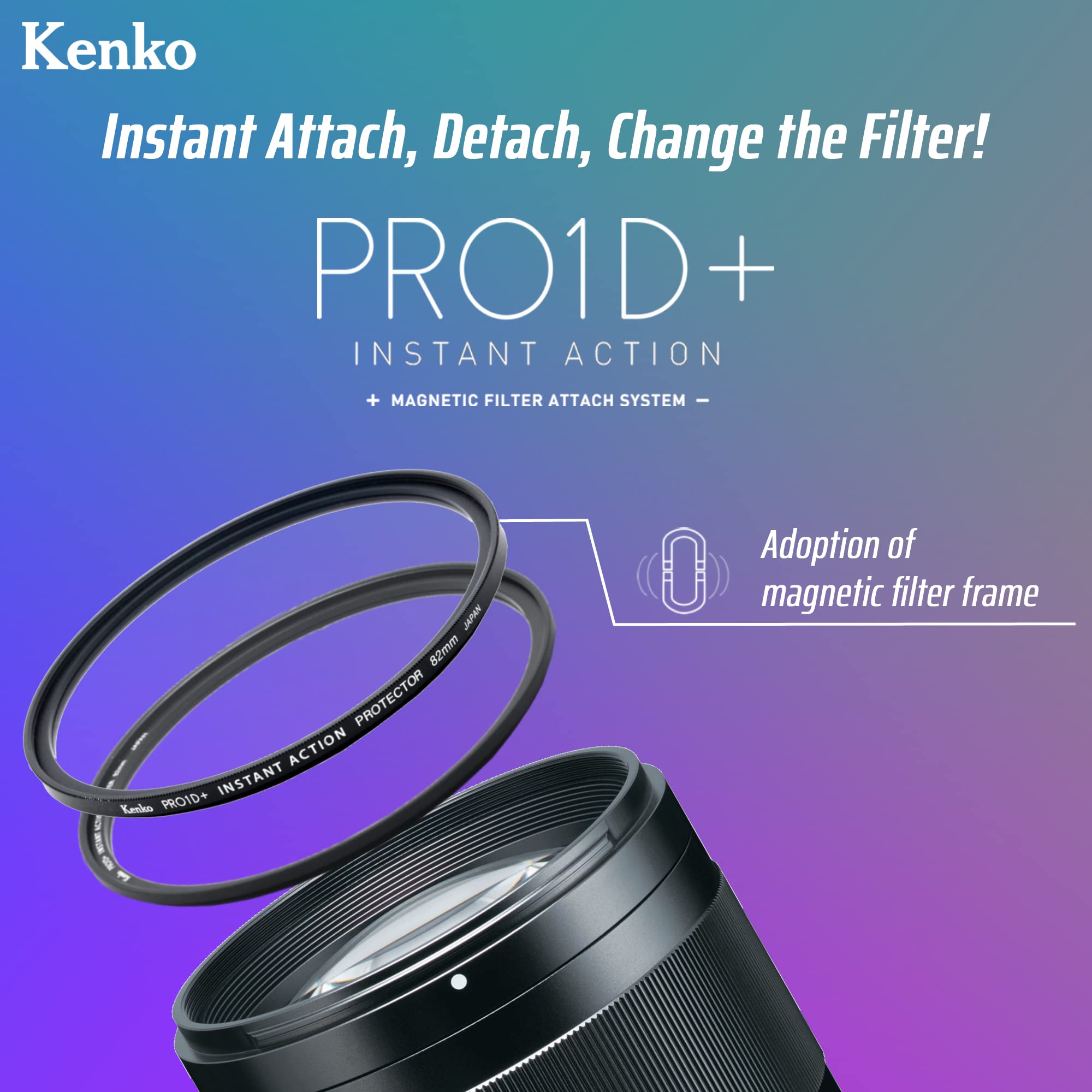 ���󥳡�(Kenko) ��͢����ǥ� �ե��륿������������ PRO1D+ INSTANT ACTION ����С�������� 72mm�� �ͤ����ߥե��륿����ޥ��ͥåȤ��Ѵ� 516942 �֥�å�
