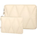 Voova Puffy パソコンケース 14-15インチ 耐衝撃 PCケース ノートパソコンケース 軽量 パソコンバッグパソコンけーす アクセサリーポーチ付き 男女兼用 MacBook Pro 14, Macbook air 15, 13.5" Surface Laptop 4/5 サーフェス ラップトップ 4/5 対応, かわいい ふわふわ PCバ