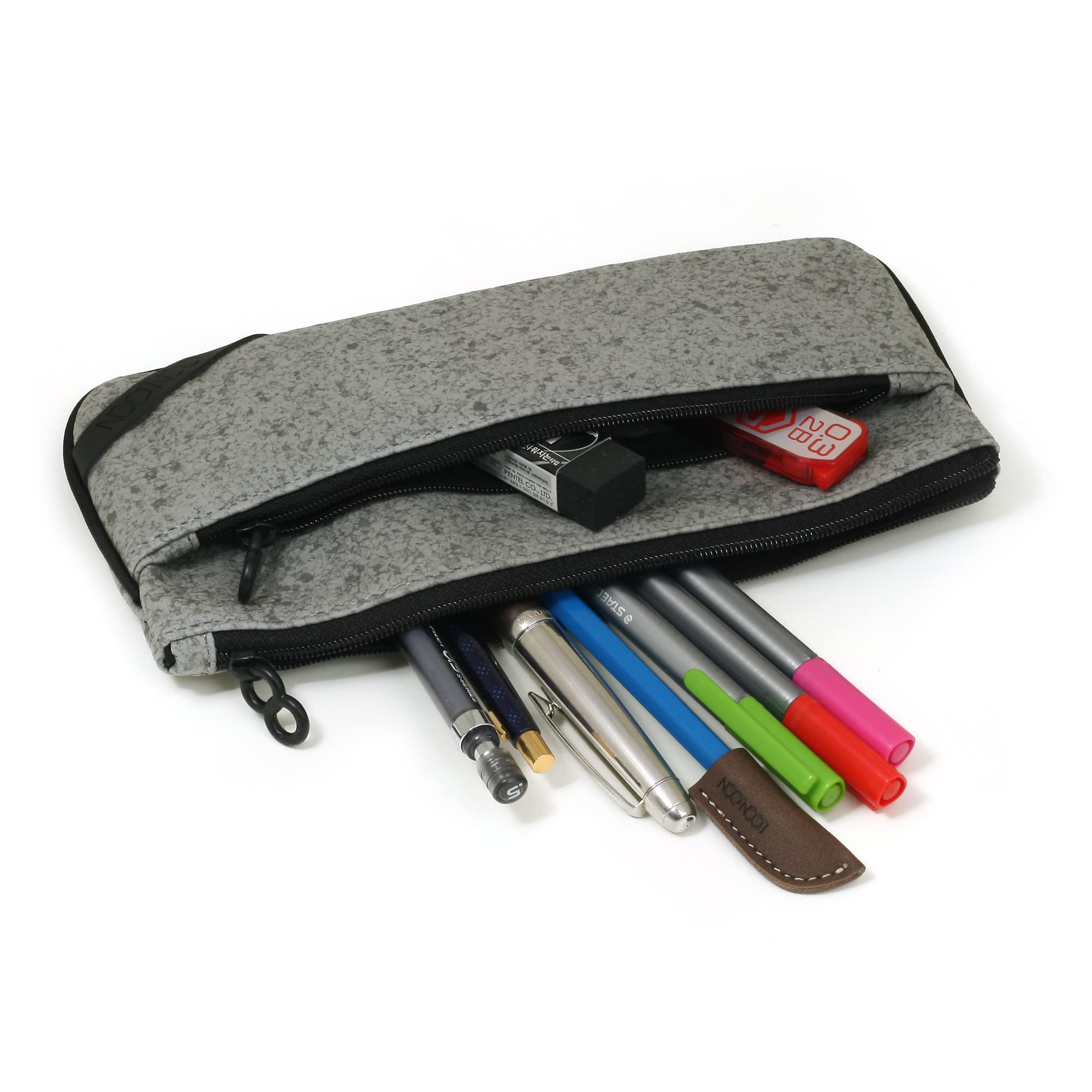 LOONLOON 363 ストーン ペンケース グレー シンプル ガジェット収納 ポーチ スリム fidela-10142242 FIDELA サンプル画像3