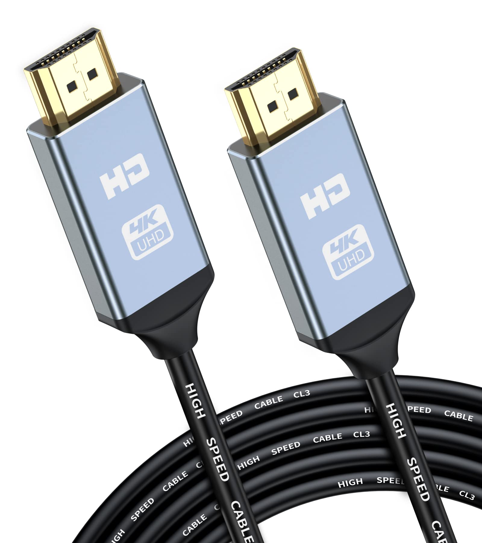 4K HDMIケーブル 6m sweguard 超高速HDMI 2.0 壁埋め込み型 CL3規格 HDMI Cable 難燃性材 1080p, 3D, 2160p, 4K 60Hz UHD, HDR ARC イーサネット対応 hdmi ケーブル - HDTV, Xbox, Blue-ray Player, PS3, PS4, PCなど適用(グレー)