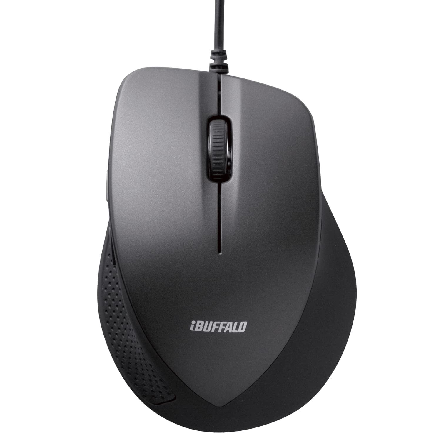 バッファロー USB マウス 有線 5ボタン 静音 戻る / 進む ボタン搭載 BlueLED BSMBU19BK