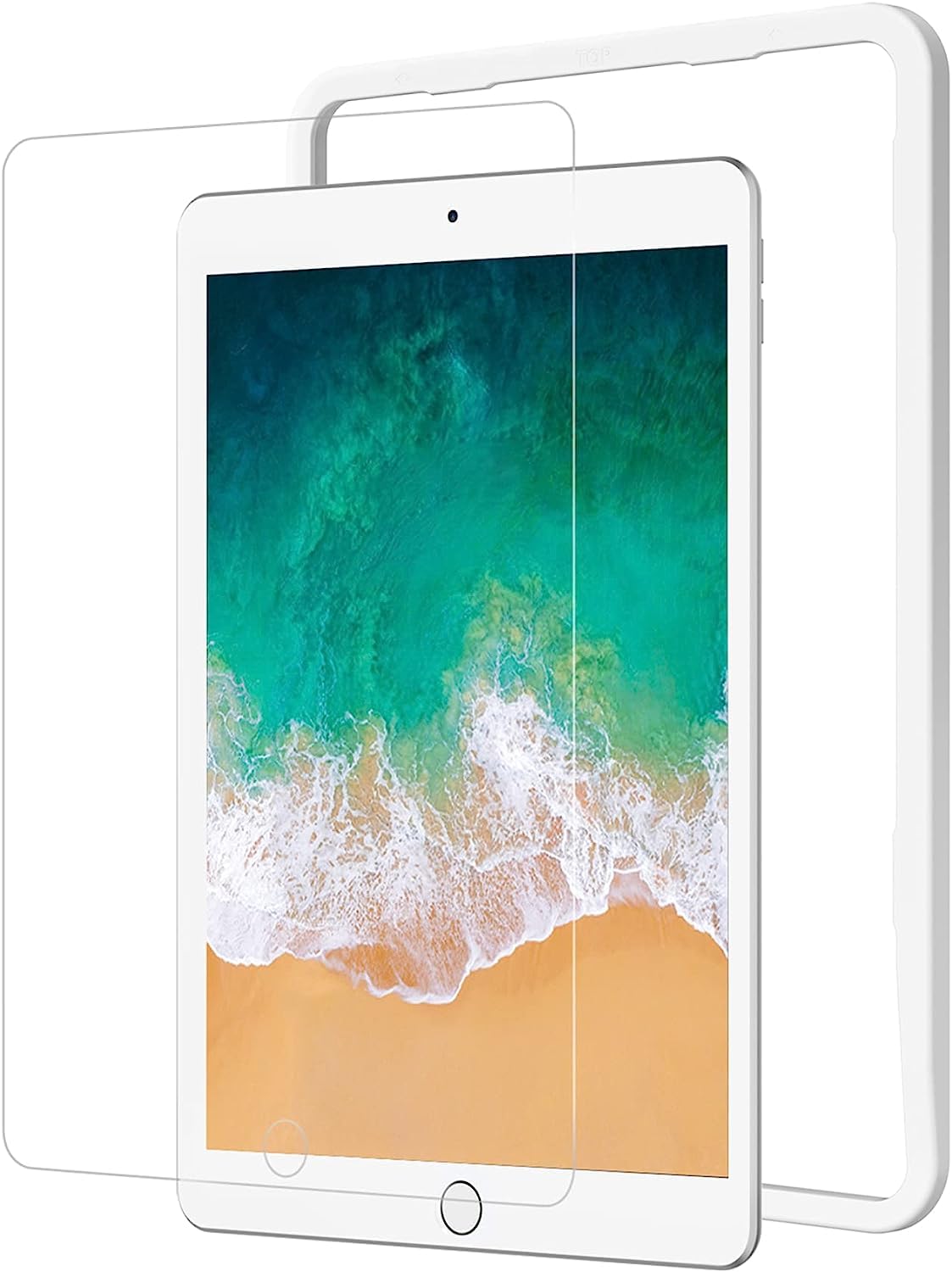 NIMASO ガラスフィルム iPad 9.7 5/6世代 用 iPad Air2 / Air (2013) / iPad Pro 9.7 対応 ガイド枠付き 保護 フイルム NTB16B01