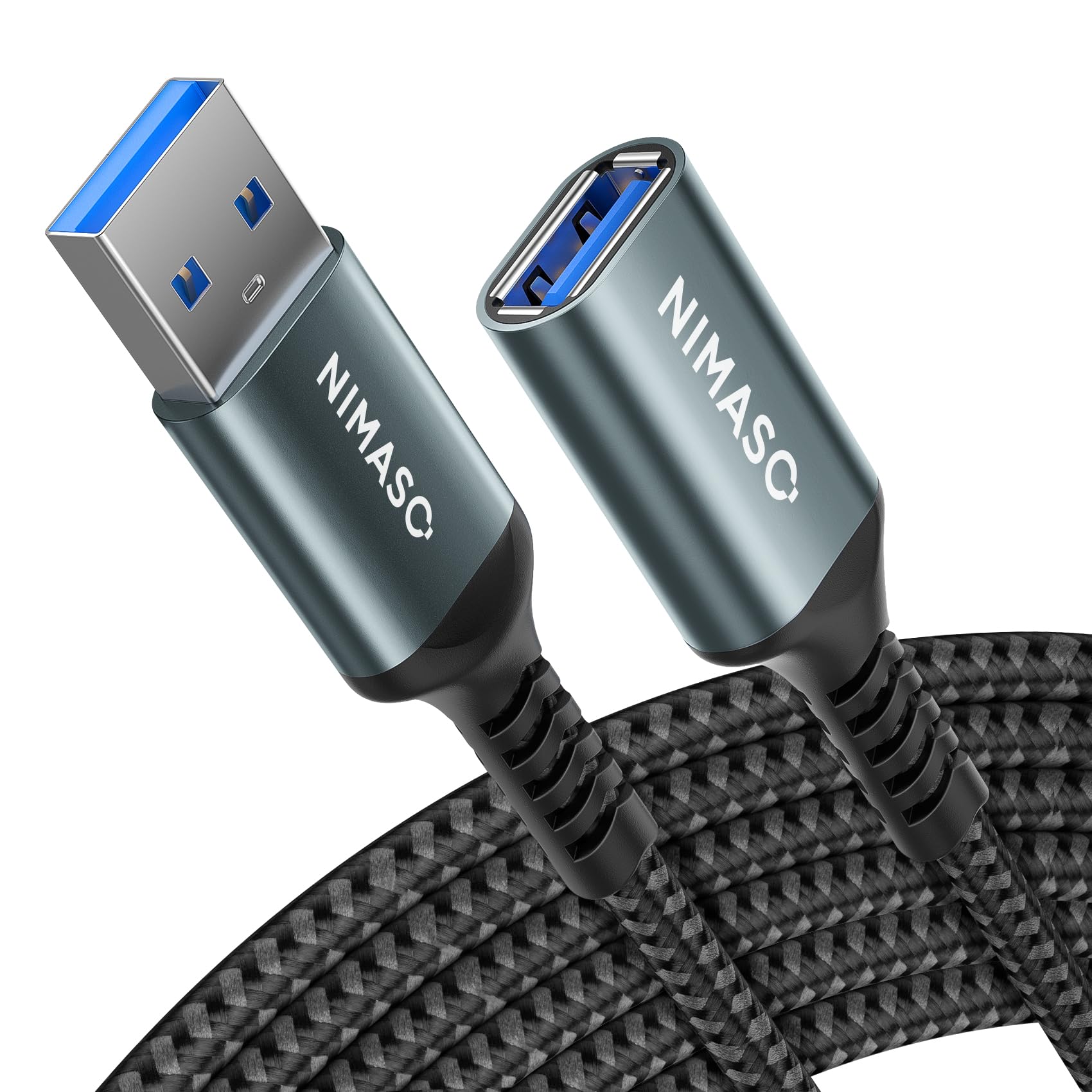 NIMASO USB 延長ケーブル USB3.0規格 3.0m タイプAオス - タイプAメス USB 延長 コード グレー NCA21L421