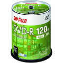 バッファロー DVD-R 1回録画用 4.7GB 100枚 スピンドル CPRM 片面 1-16倍速 ディーガ 動作確認済み ホワイトレーベル RO-DR47V-100PW/N