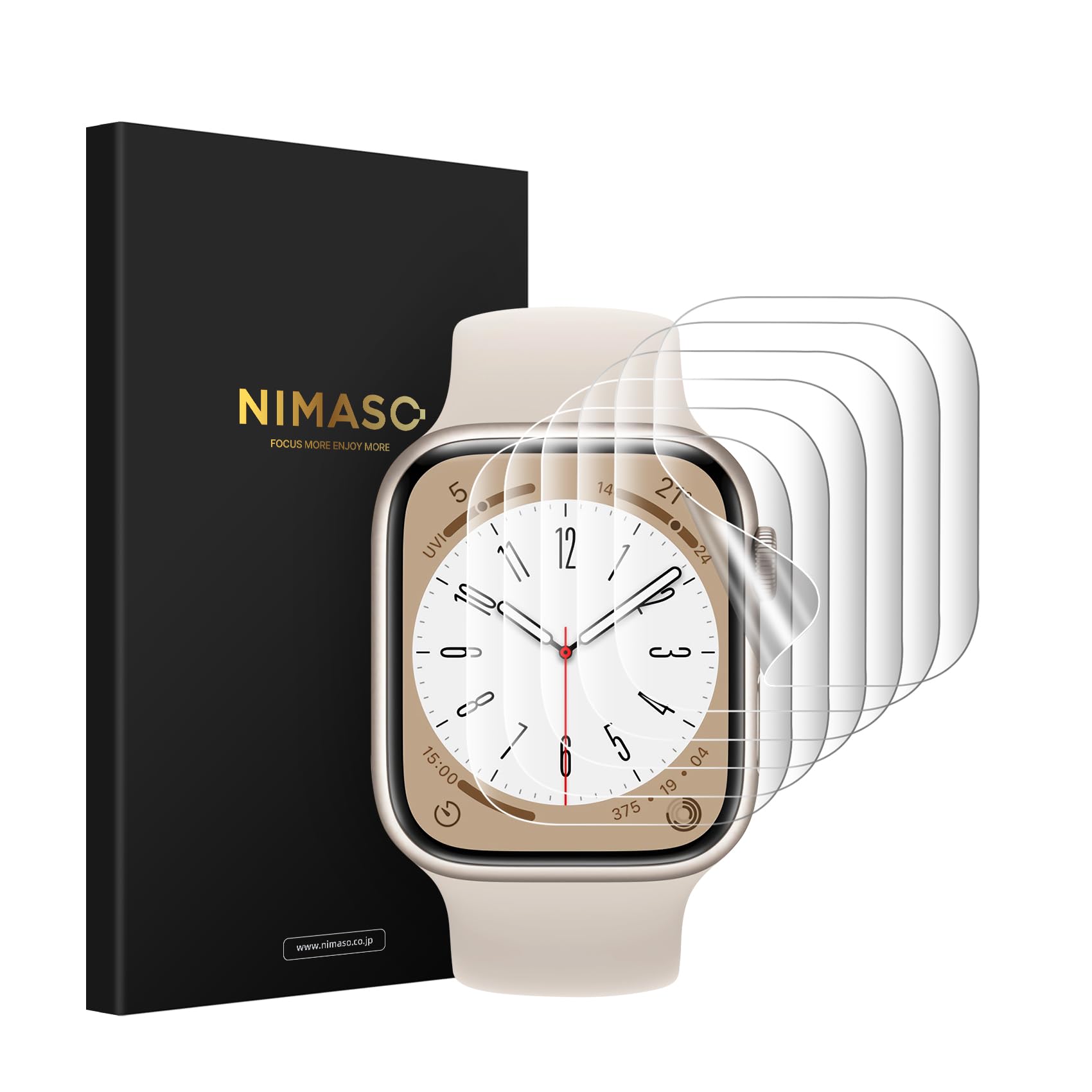 6枚組 NIMASO フィルム 41mm Apple Watch series 9 / 8 / 7 対応 apple watch 8 / 7 保護フィルム アッ..