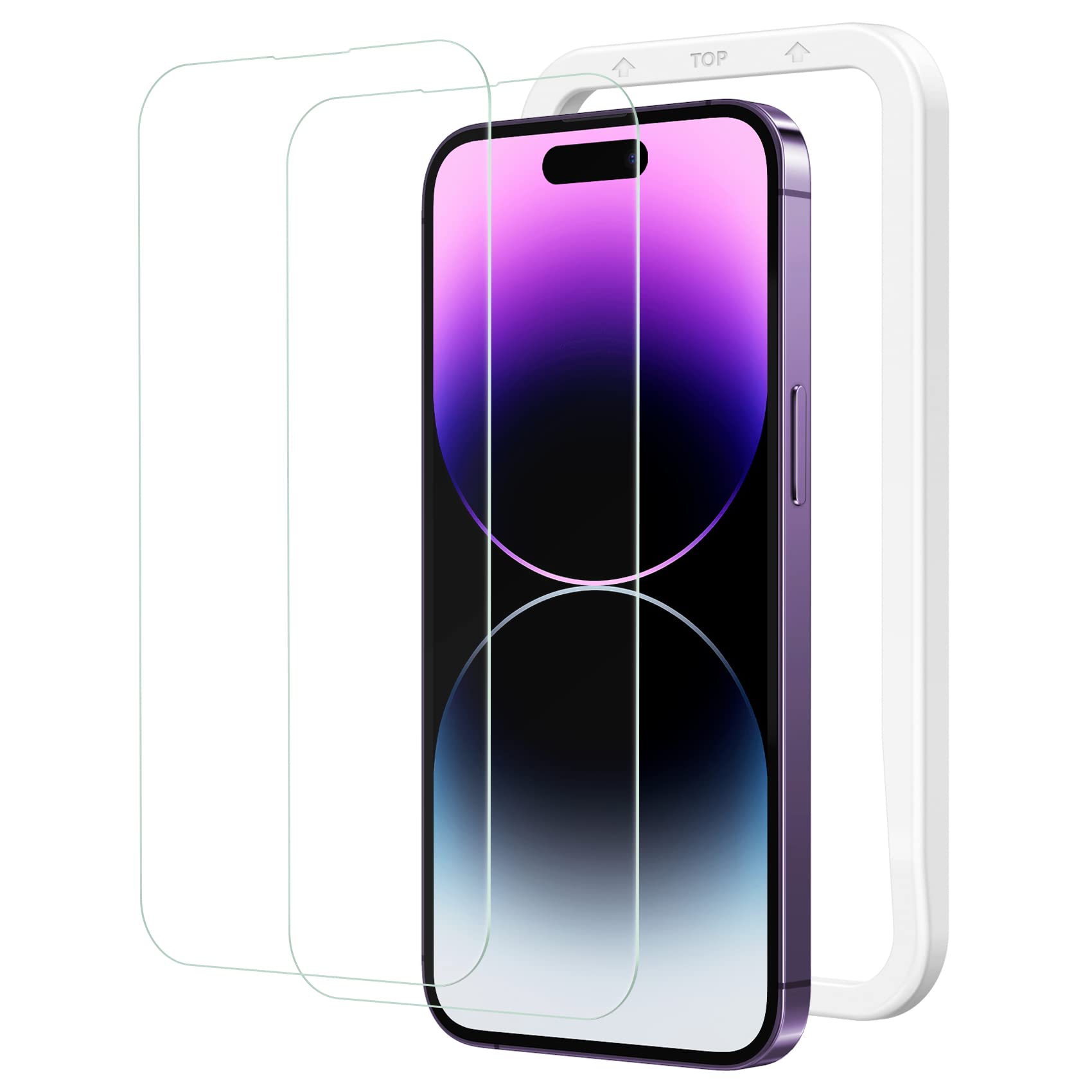 NIMASO 饹ե iPhone 14 Pro  ݸե 饹 վݸ դ 2祻å NSP22H...