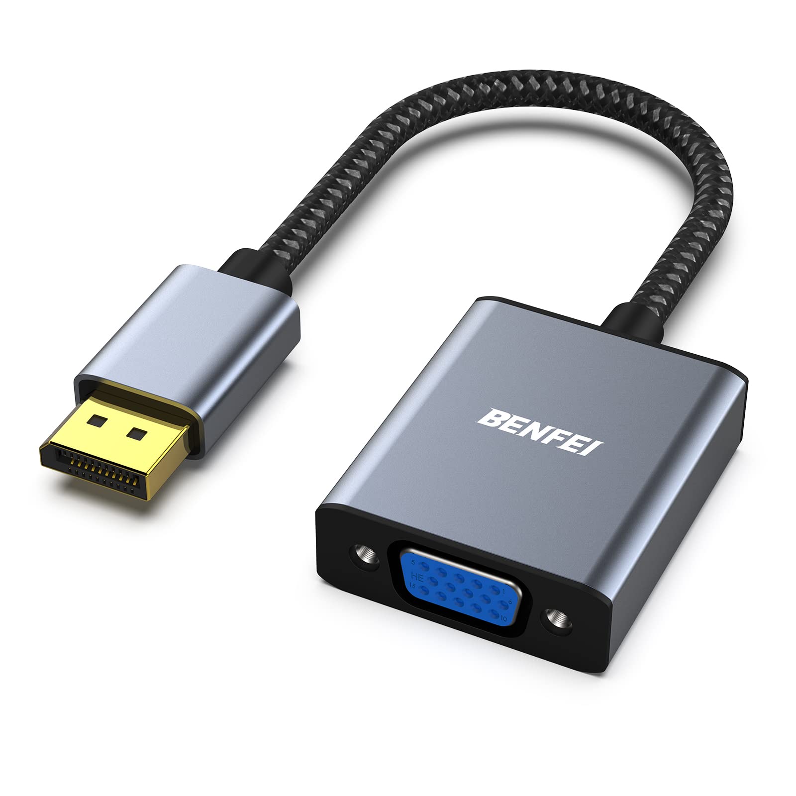 BENFEI DisplayPort - VGA、DisplayPort - VGA アダプター オス - メス 金メッキコード…