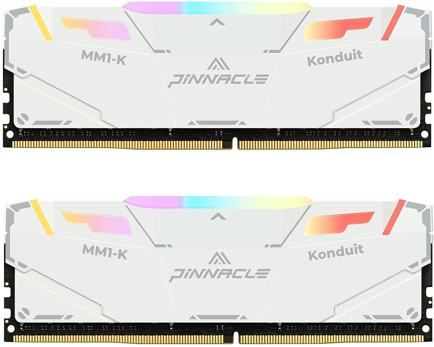Timetec Pinnacle Konduit RGB DDR4 3200MHz PC4-25600 XMP2.0 Overclocking 1.35V デスクトップ用メモリ ハイスピードタイプ (3200Mhz 32GB Kit(16GBx2枚), White)