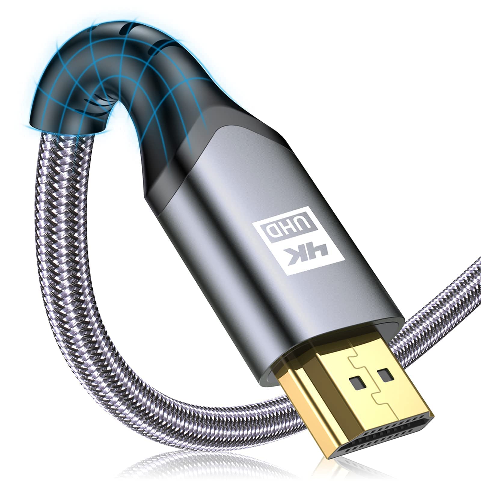 4K hdmi ケーブル 0.7m sweguard hdmi 2.0規格 hdmi cable 4K 60Hz 2K 144Hz 18Gbps 高速イーサネットARC hdmi ケーブル - 対応 パソコンの画面をテレビに映すApple TV,PS5/PS4/PS3,Xbox, PC,Nintendo Switchなど適用 (グレー)