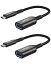 NIMASO USB C Ѵ ץ (Type C - USB 3.0 ᥹) 20CM OTG ֥ C Ѵͥ (2, ֥å)