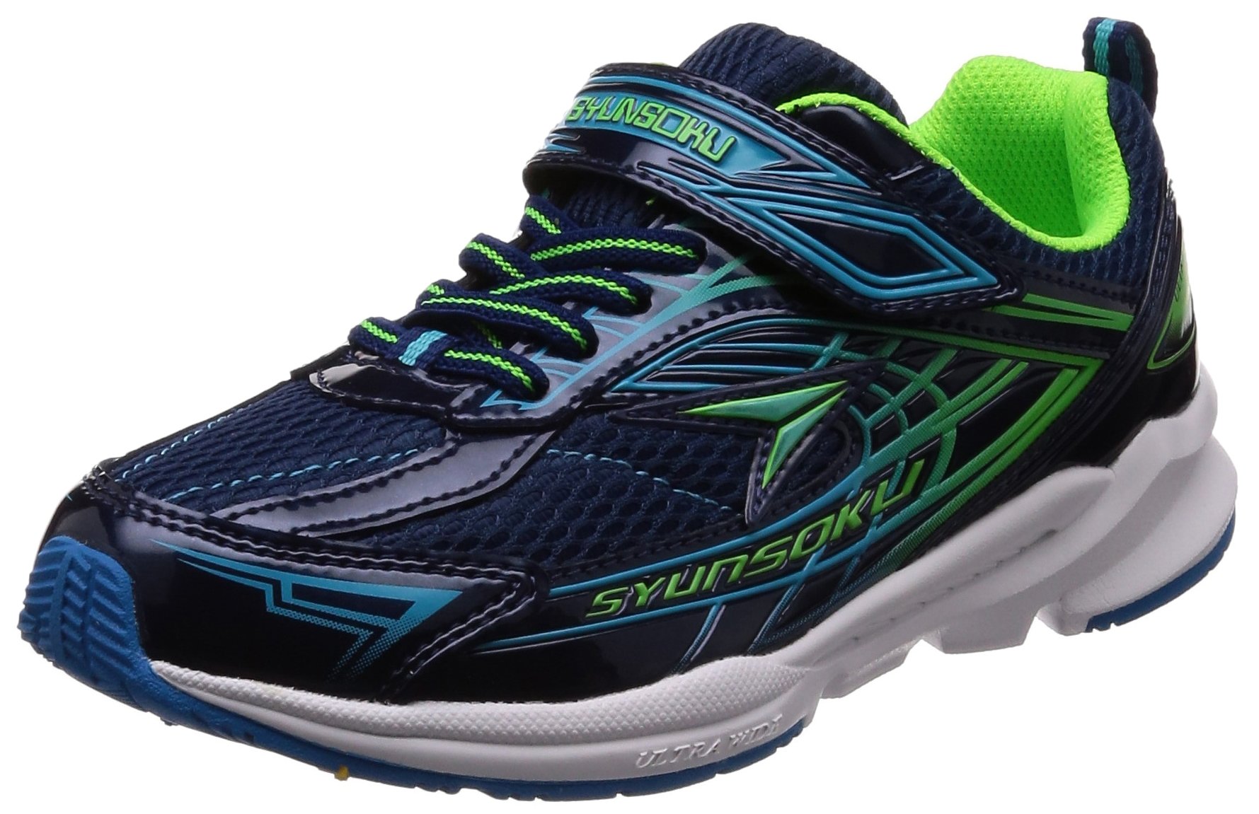 [シュンソク] スニーカー キッズ 男の子 子供靴 幅広 軽量 16~25cm 3E SJJ 4410 9240 ネイビー 20.5 cm