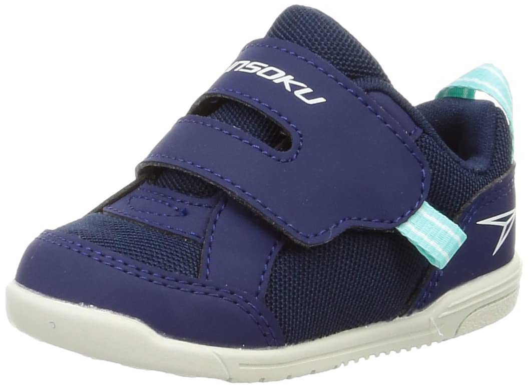 [シュンソク] ベビーシューズ スニーカー 幅広 軽量 足育 12~15cm 男の子 女の子 SJB 0680 ネイビー 12.5 cm