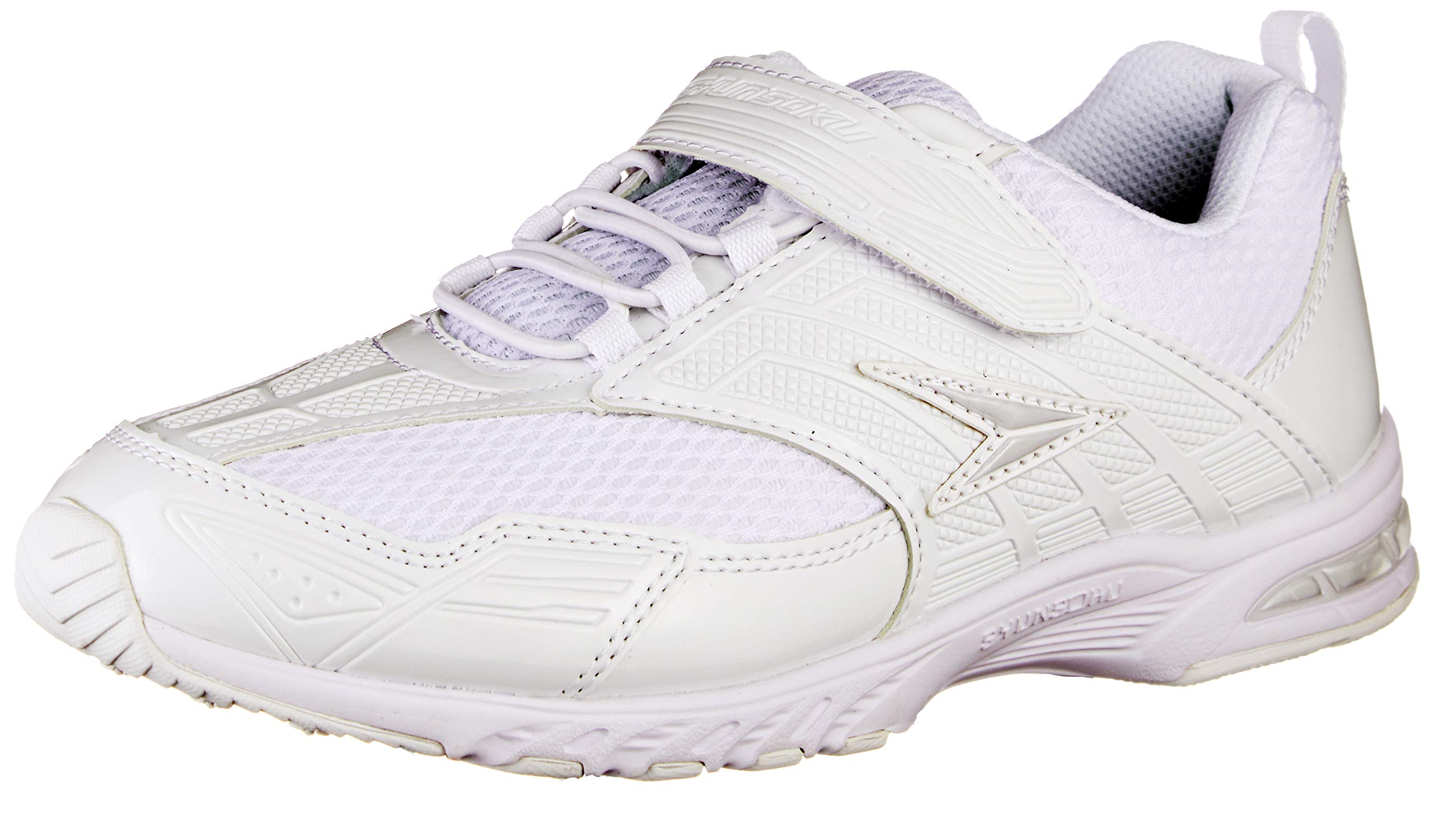 [シュンソク] スニーカー 通学履き 防水 軽量 19cm~24.5cm 2E キッズ 男の子 SJJ 5460 シロ/シロ 19.0 cm