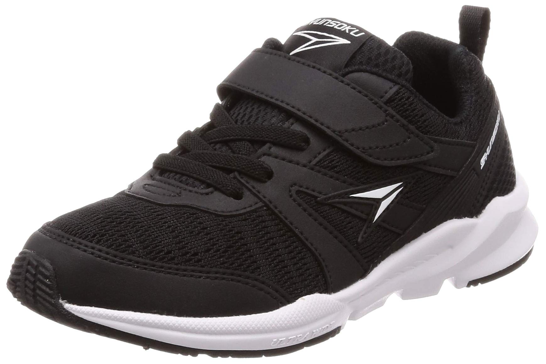 楽天FIDELA[シュンソク] スニーカー キッズ 男の子 女の子 子供靴 幅広 軽量 15~25cm 3E 2E SJJ 6380 6390 6420 9570 9580 ブラック（マジック） 21.5 cm