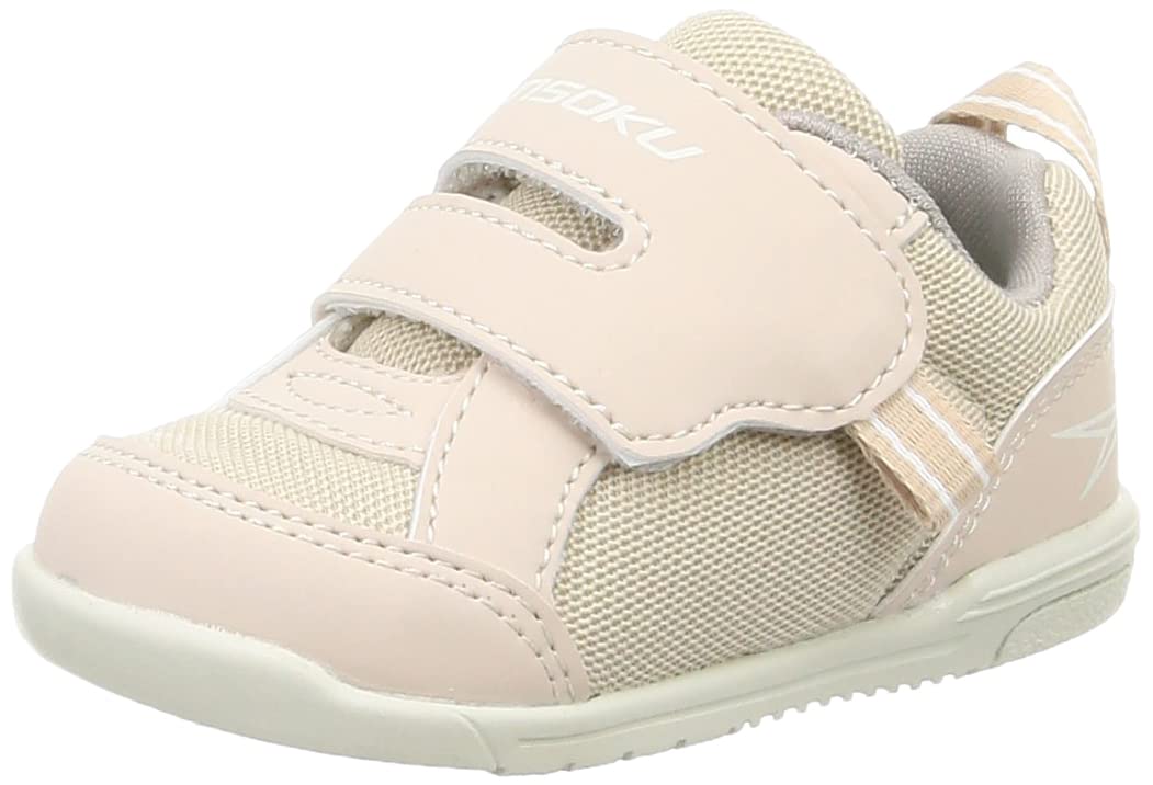 [シュンソク] ベビーシューズ スニーカー 幅広 軽量 足育 12~15cm 男の子 女の子 SJB 0680 ナチュラル 14.5 cm