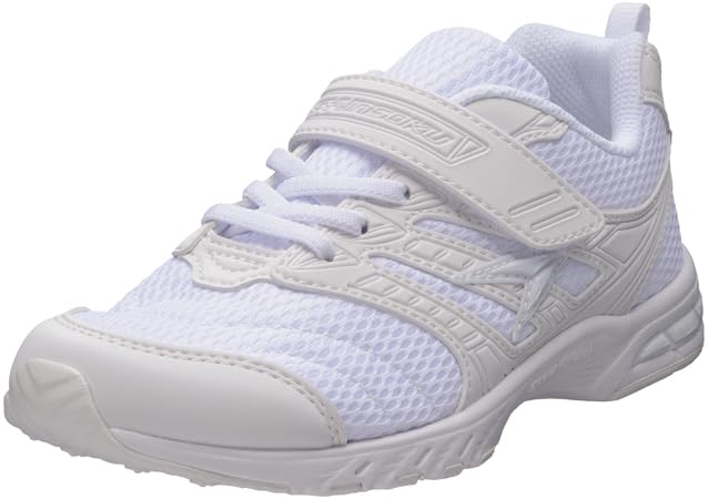 楽天FIDELA[シュンソク] スニーカー キッズ 男の子 女の子 白 黒 通学靴 軽量 15~27cm 2E SJJ 0940 ホワイト/ホワイト 21.5 cm