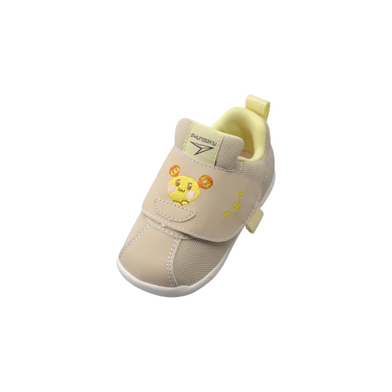 [シュンソク] ベビーシューズ スニーカー いないいないばあっ! 男の子 女の子 足育 幅広 軽量 12~15cm SJB 0980 ナチュラル 14.5 cm