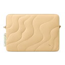 tomtoc 360°保護 パソコンケース 16インチ MacBook Pro M3/M2/M1 Pro/Max A2991 A2780 A2485 A2141 2023-2019対応 軽量 柔らかい ふわふわ 可愛い キルティング ノートPCケース スリーブ ラップトップバッグ 砂丘